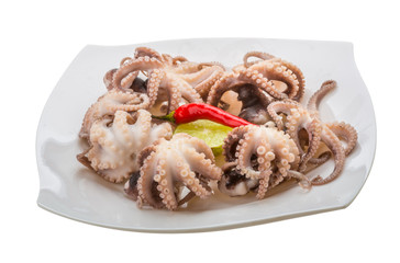 Boiled octopus