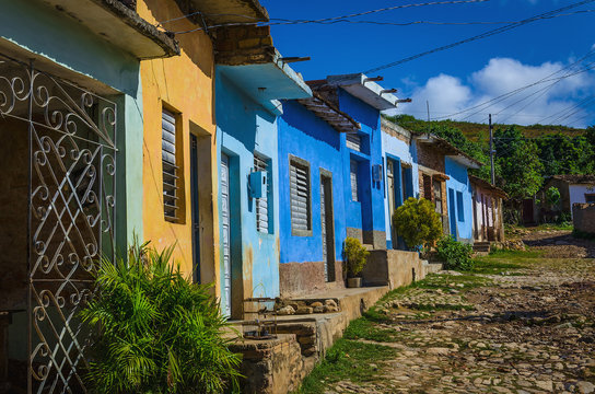 Colorful cottages on one of the streets of Trinidad
