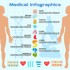 Medical infographic flat