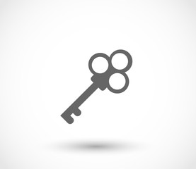Old key icon vector