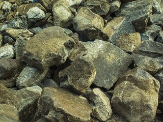 Textura de piedras partida, albardón.