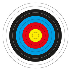 Colorful bullseye target - 65257371