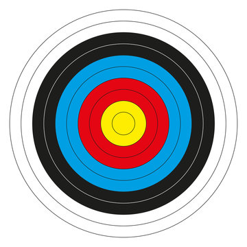 Colorful bullseye target