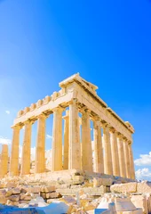 Foto op Plexiglas Athene de beroemde Parthenon-tempel op de Akropolis in Athene, Griekenland