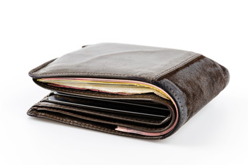 Wallet isolated white background