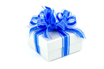 Gift box isolated white background