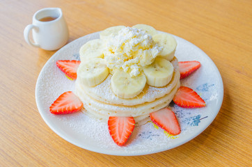 Pancake strawberry banana