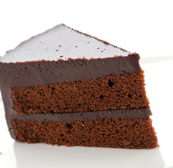 Cake chocolate isolated on white background