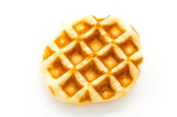 Waffle isolated on white background