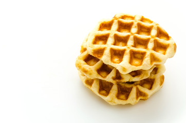 Waffle isolated on white background