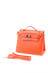 Handbag isolated white background