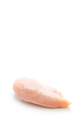 Raw chicken meat isolated on white