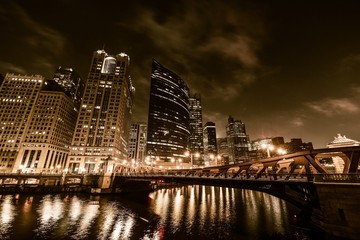 Chicago Night in Golden