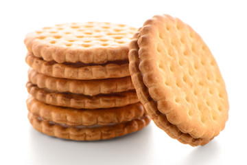 Sandwich biscuits with vanilla filling