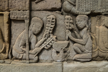 Bayon bas relief
