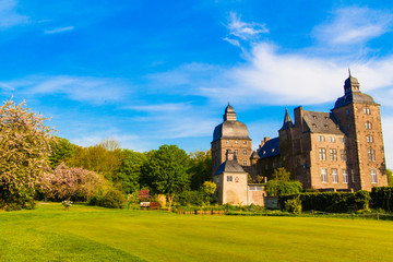 Beautiful summer view of the castle ( Germany, Schloss Myllendon