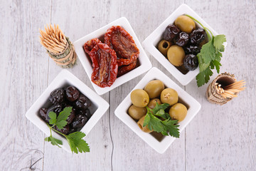 assortment of olives