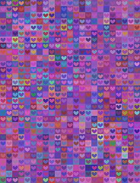 Seamless heart shape image-violet spectrum © matahiasek