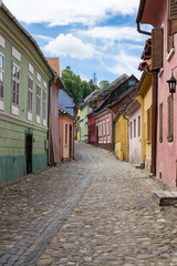 Street in medieval Sighisoara