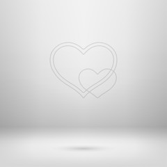 Icon in light studio room