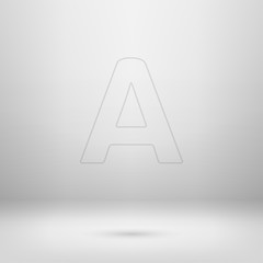 Icon in light studio room