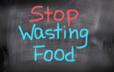 Obraz premium Stop Wasting Food Concept