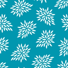 Seamless Pattern Abstract Flowers Blue © Jan Engel