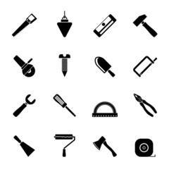 Silhouette Construction and Building Tools icons