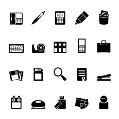 Silhouette Office tools Icons
