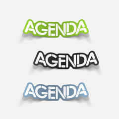 realistic design element: agenda