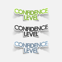 realistic design element: confidence level