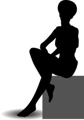 Funky Girl Silhouette