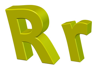 sarı r harfi tasarımı