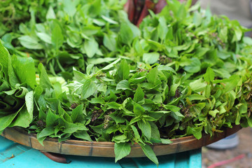 Holy basil in the market
