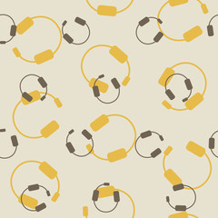 seamless background: headphones