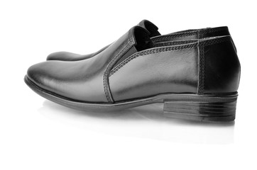 A pair of black men's shoes