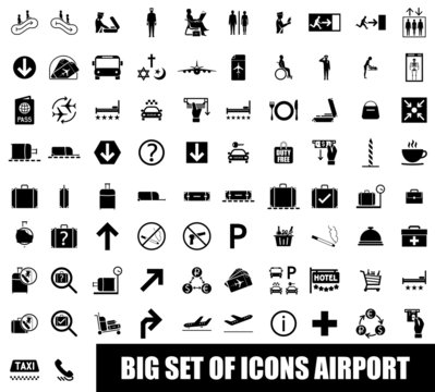 Set of icons airport