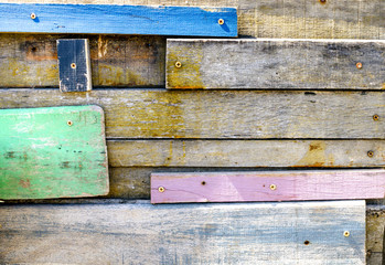 Disorder Tropical wooden wall,wooden paint with color