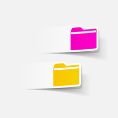 realistic design element: folder