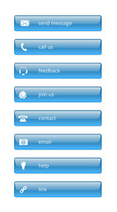 internet blue glossy buttons