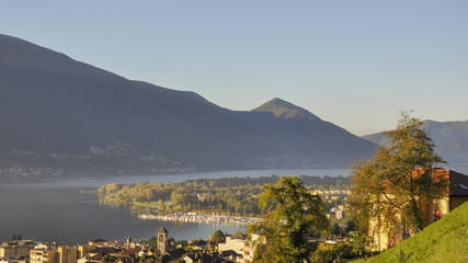 Minusio, Dorf, Locarno, Lago Maggiore, Tessin, Schweiz