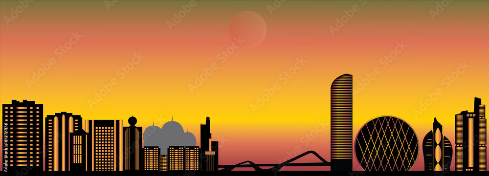 Sticker abu dhabi skyline