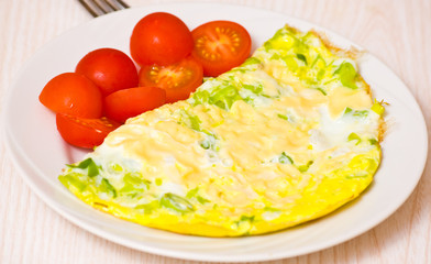 omelette with tomato