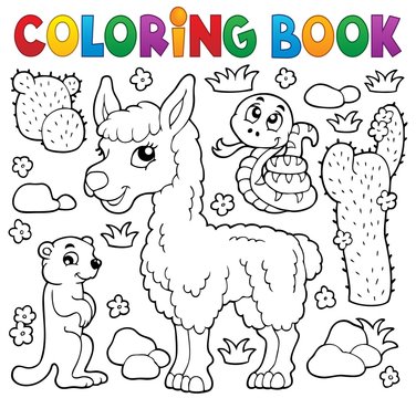 Coloring book with cute animals 4