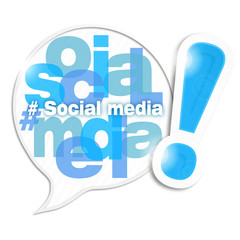 bulle mosaïque lettres : social media (cs5)