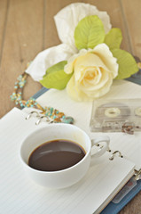 rose and cassette Tape