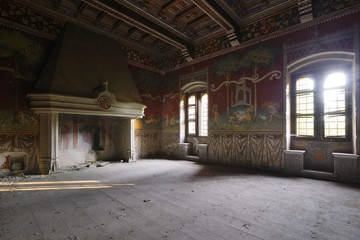 abandoned medieval room