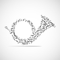 Abstract musical instrument background