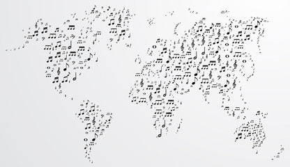 Abstract musical world background