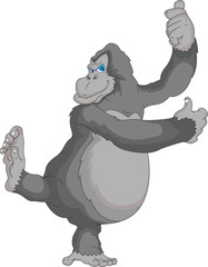 Naklejka premium funny gorilla cartoon